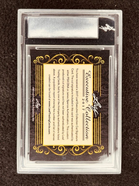 2017 Leaf Executive Collection Cut Signature Card, authenticated, in protective case