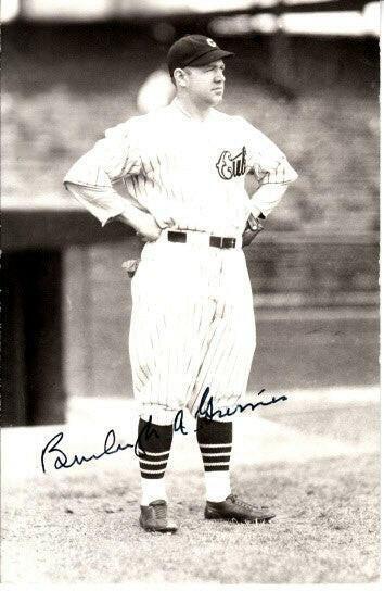 Burleigh Grimes signed Cubs 1932 1933 4x6 photo postcard - AutographsForSale.com