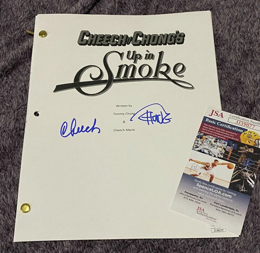 Cheech Marin Tommy Chong signed Up In Smoke movie script JSA - AutographsForSale.com