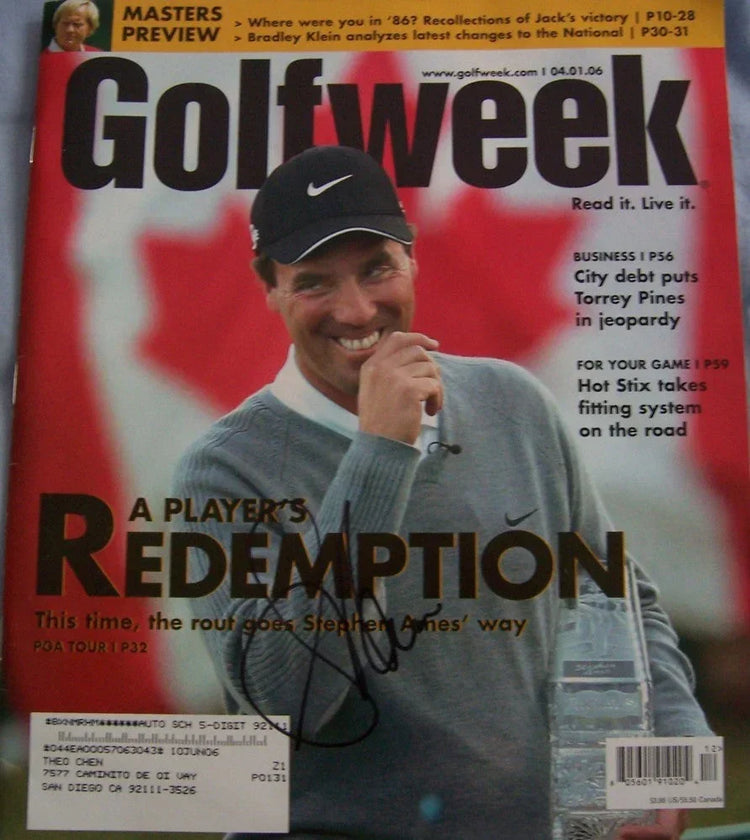Stephen Ames autographed 2006 Golfweek magazine - AutographsForSale.com