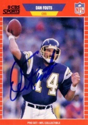 Dan Fouts signed SD Chargers 1989 Pro Set Announcers card - AutographsForSale.com