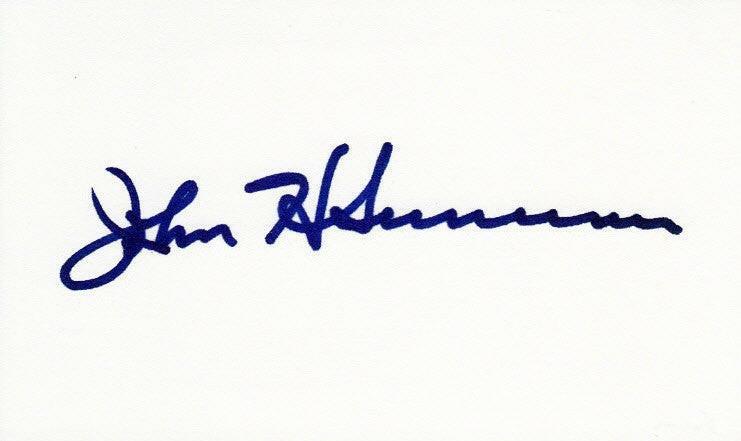 John H. Sununu George H.W. Bush Chief of Staff signed 3x5 index card - AutographsForSale.com