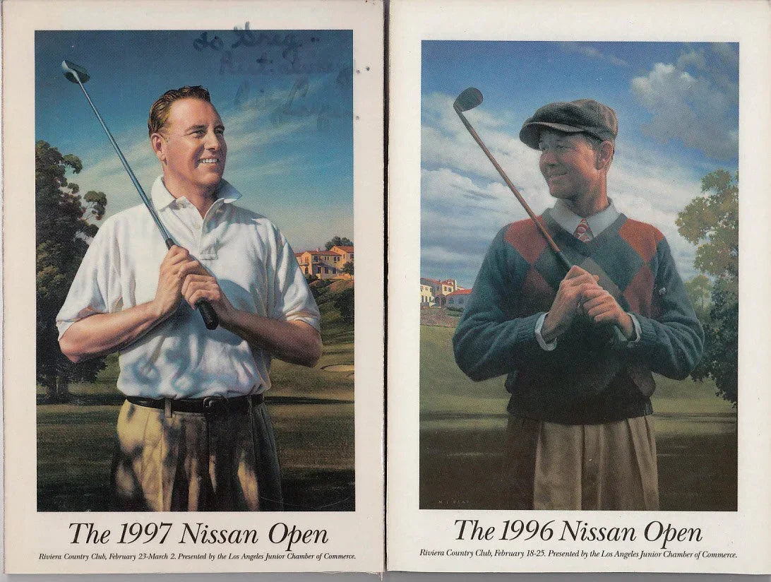 1994 1995 1996 1997 LA Nissan Open golf program mounted covers Byron Nelson Billy Casper - AutographsForSale.com