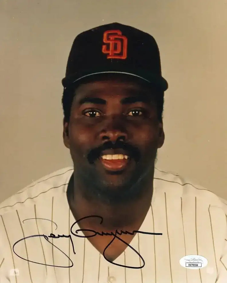 Tony Gwynn autographed San Diego Padres vintage 1980s 8x10 portrait photo JSA - AutographsForSale.com