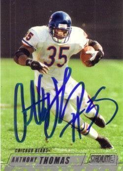 Anthony Thomas autographed Chicago Bears card - AutographsForSale.com