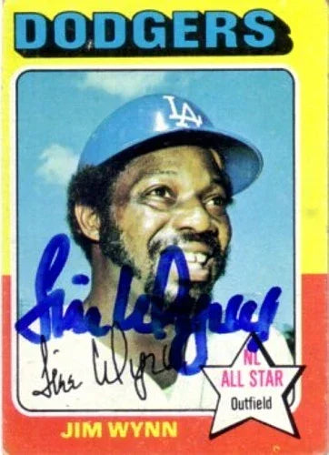 Jim Wynn autographed Los Angeles Dodgers 1975 Topps card - AutographsForSale.com