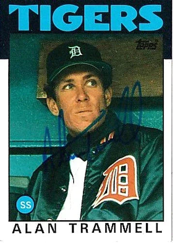 Alan Trammell autographed Detroit Tigers 1986 Topps card - AutographsForSale.com