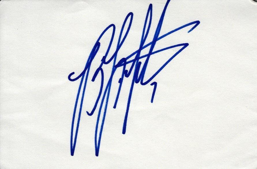 Byron Leftwich autographed 4x6 index card Marshall Jaguars - AutographsForSale.com