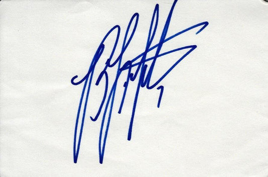 Byron Leftwich autographed 4x6 index card Marshall Jaguars - AutographsForSale.com