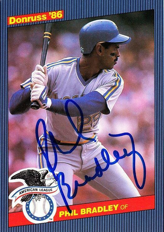 Phil Bradley signed Mariners 1986 Donruss All-Star jumbo card - AutographsForSale.com