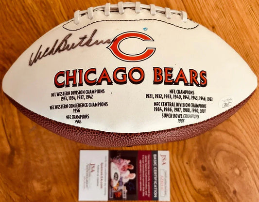 Dick Butkus dual autographed Chicago Bears logo football inscribed JSA - AutographsForSale.com