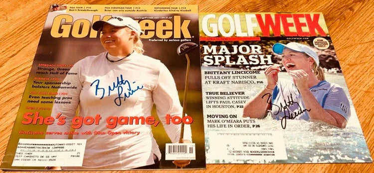 Brittany Lincicome signed 2007 2009 Golfweek LPGA magazines - AutographsForSale.com