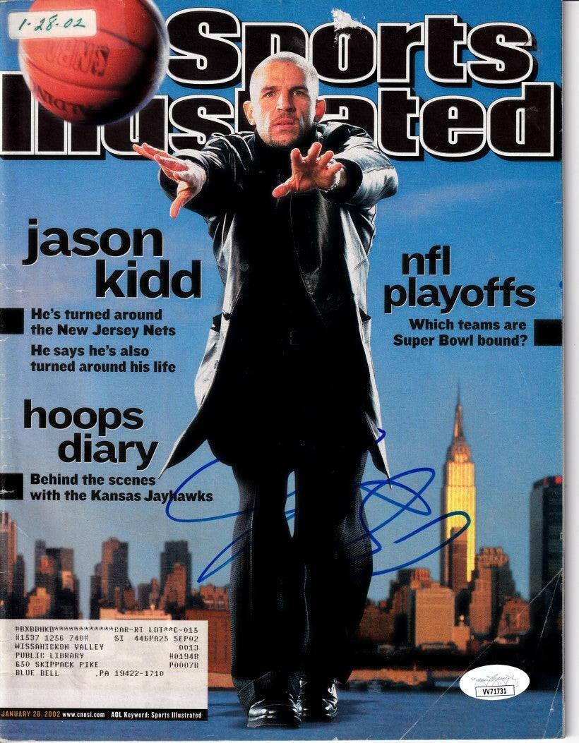 Jason Kidd signed Nets 2002 Sports Illustrated magazine JSA - AutographsForSale.com
