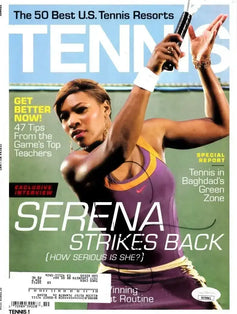 Serena Williams autographed 2006 Tennis cover framed JSA - AutographsForSale.com