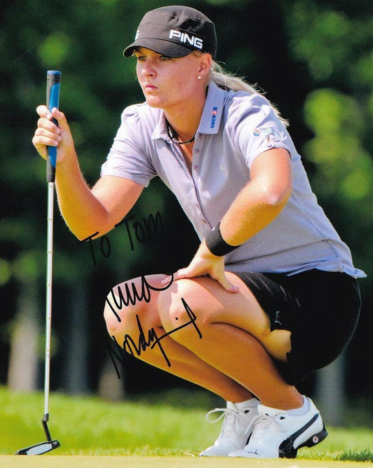 Anna Nordqvist signed 2009 LPGA Championship 8x10 photo w/ To Kim Tom - AutographsForSale.com