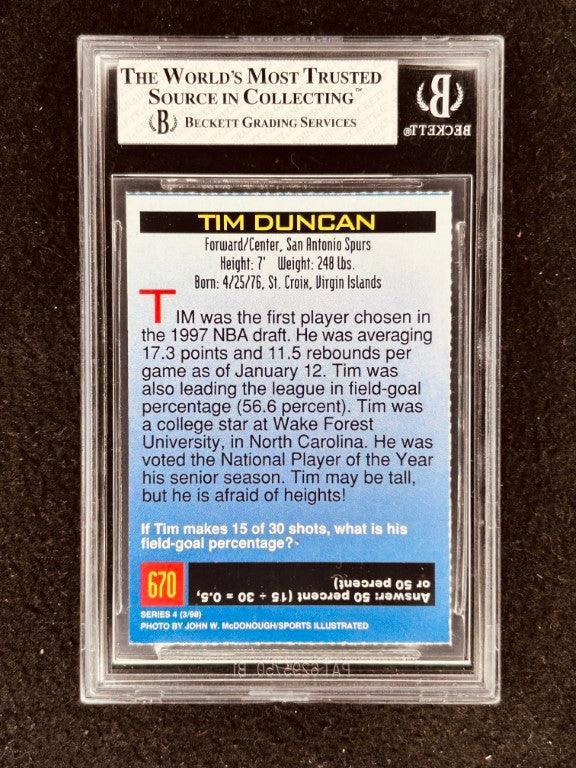 Tim Duncan San Antonio Spurs 1998 Sports Illustrated for Kids card BGS Graded 7.5 - AutographsForSale.com