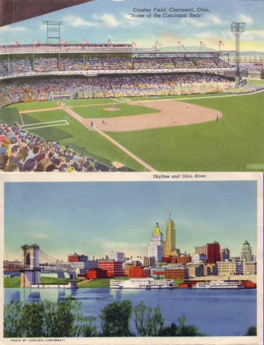 Reds Crosley Field 1940s Baseball postcard Size photo - AutographsForSale.com