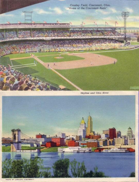 Reds Crosley Field 1940s Baseball postcard Size photo - AutographsForSale.com
