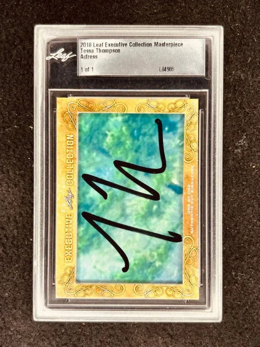 Tessa Thompson 2018 Leaf Masterpiece Cut Signature certified signed card 1/1 JSA Thor Avengers - AutographsForSale.com