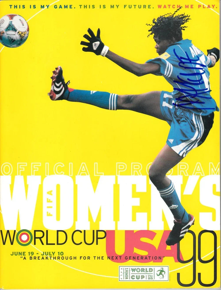 Mercy Akide autographed 1999 Women’s World Cup program - AutographsForSale.com