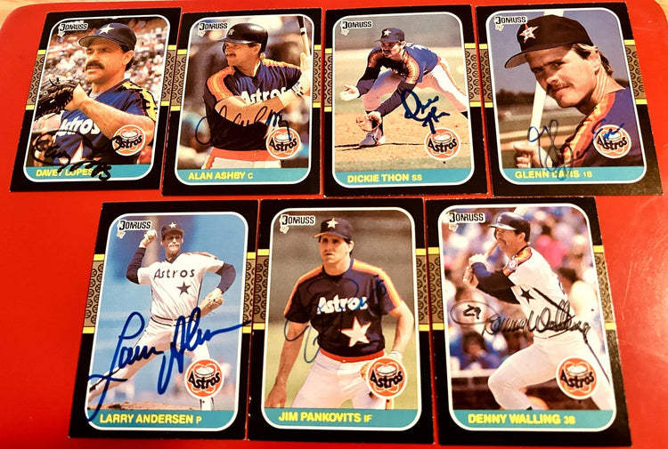 7 signed 1987 Donruss Astros cards Glenn Davis Davey Lopes - AutographsForSale.com
