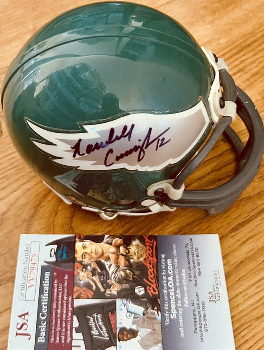 Randall Cunningham signed Philadelphia Eagles retro mini helmet JSA - AutographsForSale.com