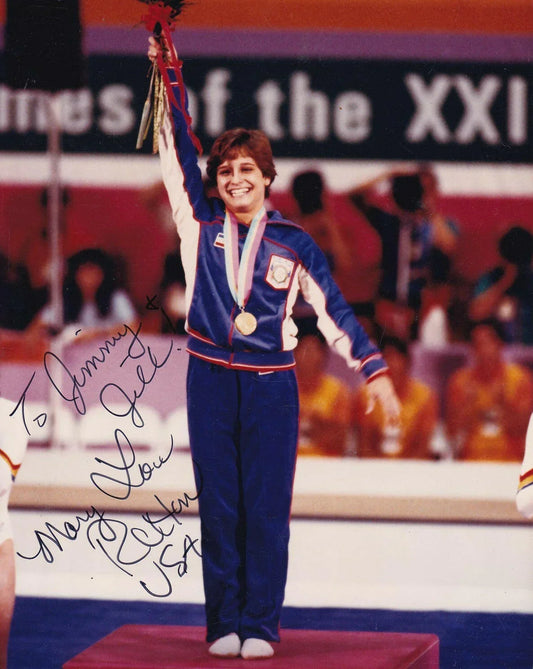 Mary Lou Retton signed 1984 US Olympic team 8x10 photo inscribed - AutographsForSale.com