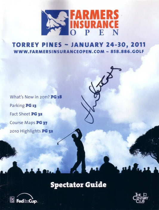 Jhonattan Vegas signed 2011 Farmers Insurance Open program - AutographsForSale.com