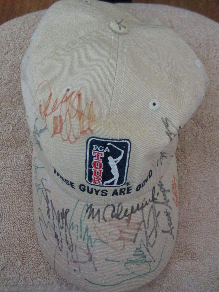 Signed PGA Tour golf cap Mark Calcavecchia John Daly Corey Pavin Scott Simpson - AutographsForSale.com