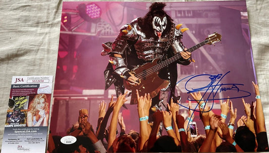 Gene Simmons autographed KISS 11x14 concert photo JSA - AutographsForSale.com