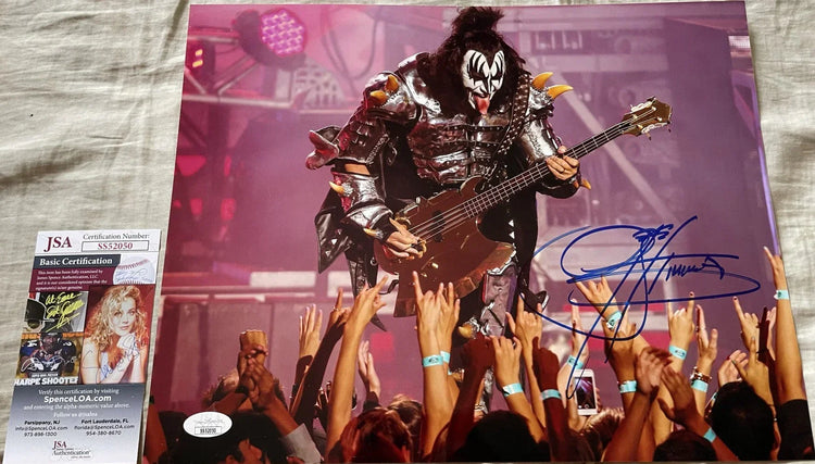 Gene Simmons autographed KISS 11x14 concert photo JSA - AutographsForSale.com