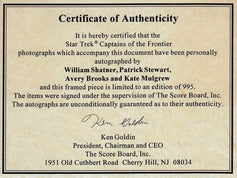 Star Trek Captains signed 5x7 photos framed William Shatner Patrick Stewart Avery Brooks Kate Mulgrew - AutographsForSale.com