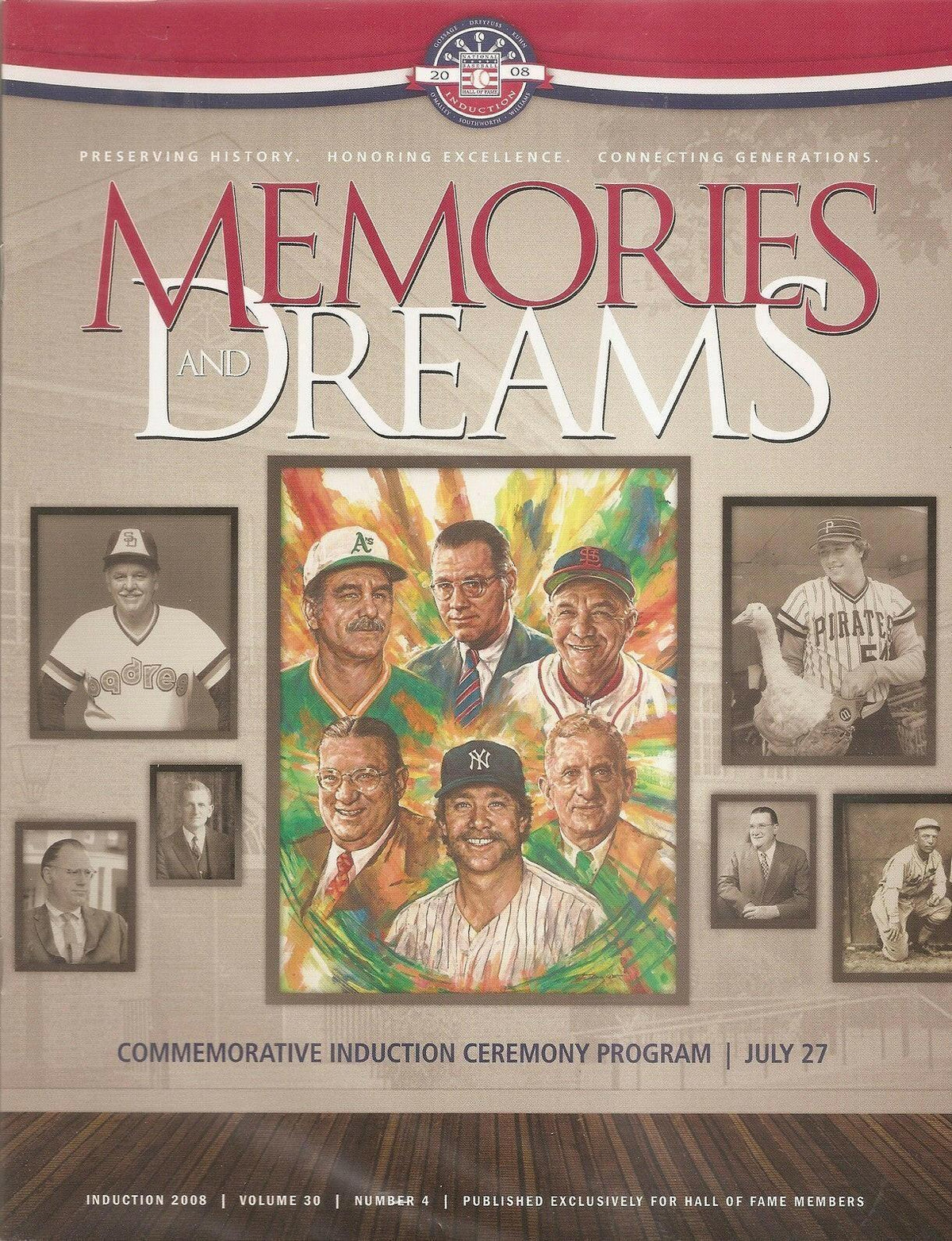 2008 Baseball Hall of Fame program Goose Gossage Dick Williams - AutographsForSale.com