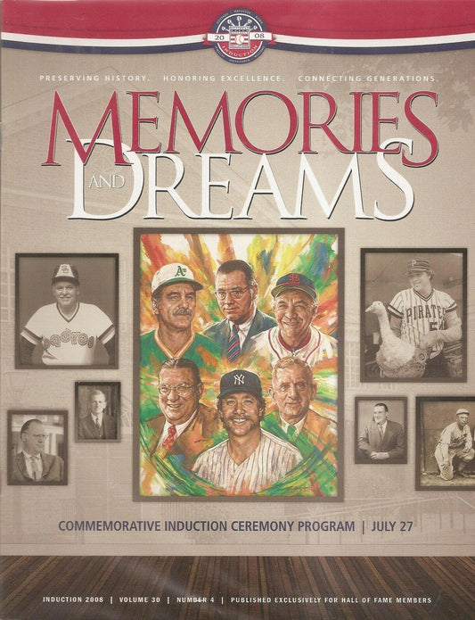 2008 Baseball Hall of Fame program Goose Gossage Dick Williams - AutographsForSale.com