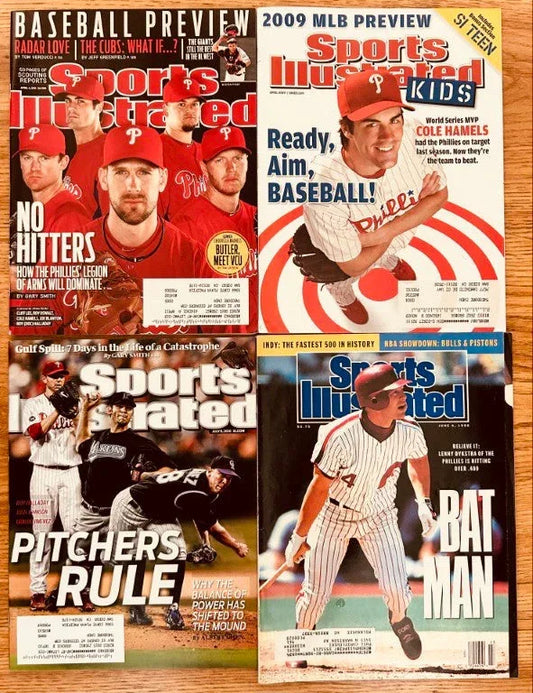4 Phillies Sports Illustrated & SI for Kids magazines Roy Halladay Cole Hamels Len Dykstra - AutographsForSale.com