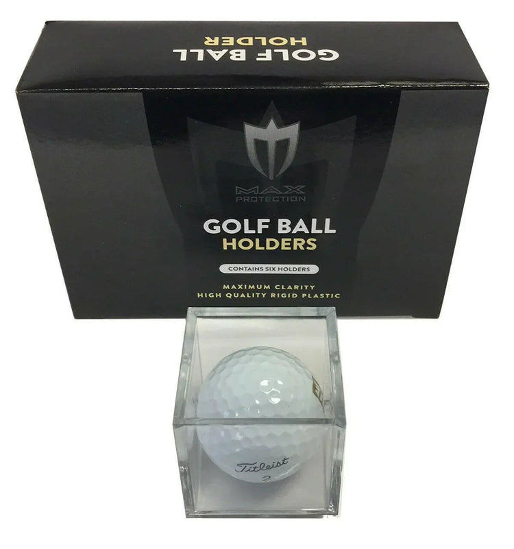 Golf ball plastic cube display case holders (box of 6) - AutographsForSale.com