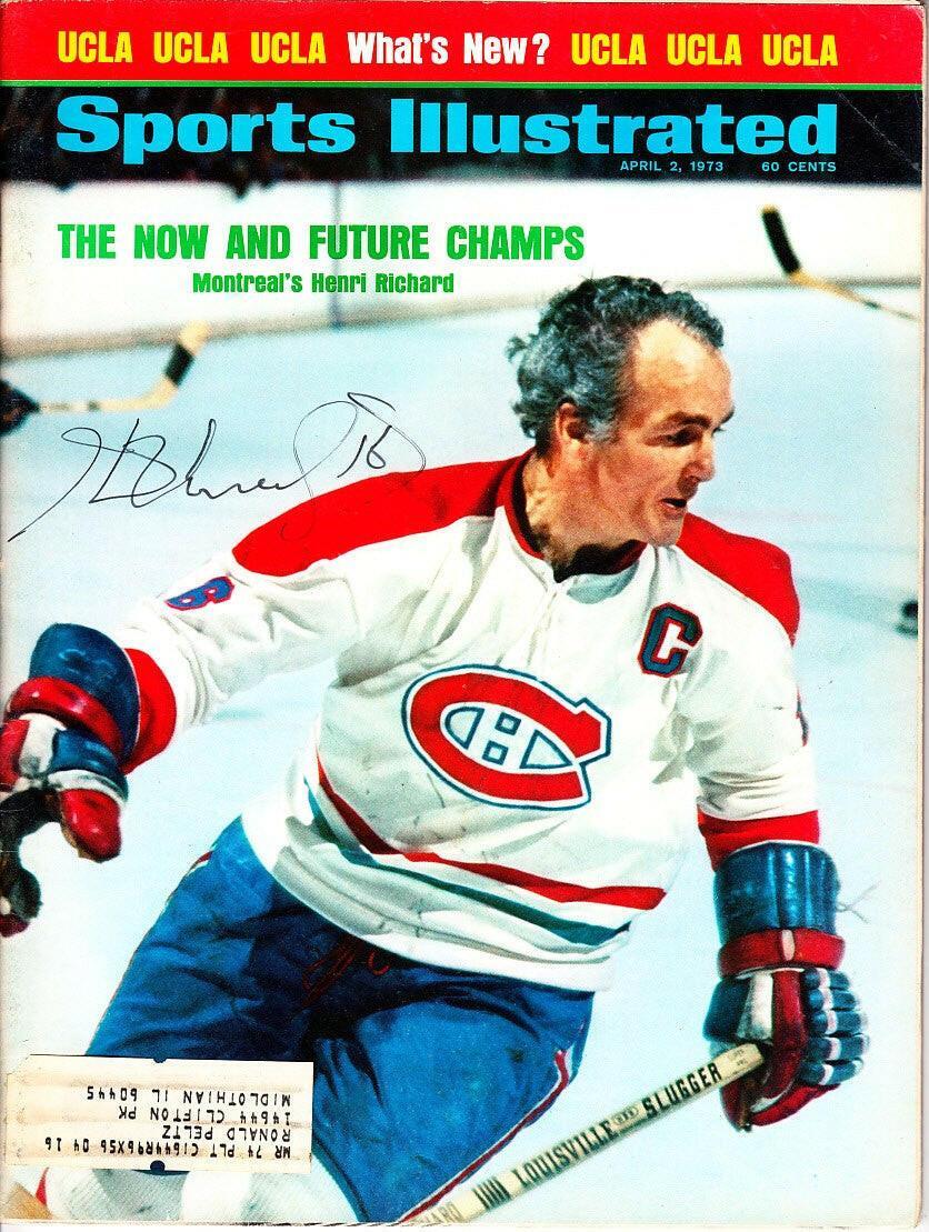 Henri Richard signed Montreal Canadiens 1973 Sports Illustrated - AutographsForSale.com