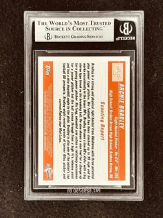 Archie Bradley 2010 AFLAC Bowman Rookie Card grade BGS 9 MT - AutographsForSale.com