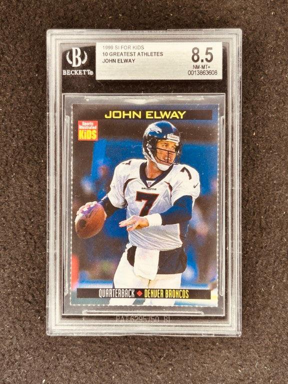 John Elway Denver Broncos 1999 Sports Illustrated for Kids card BGS Graded 8.5 - AutographsForSale.com