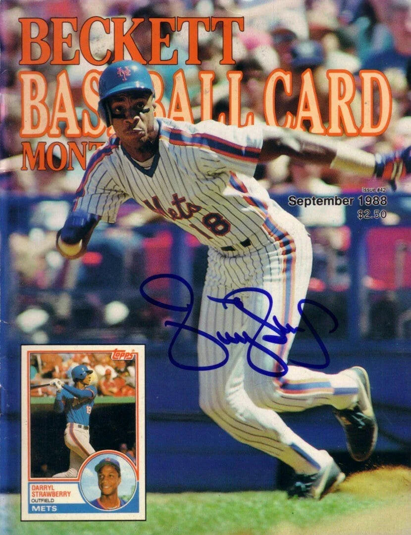 Darryl Strawberry autographed NY Mets Beckett Baseball cover - AutographsForSale.com