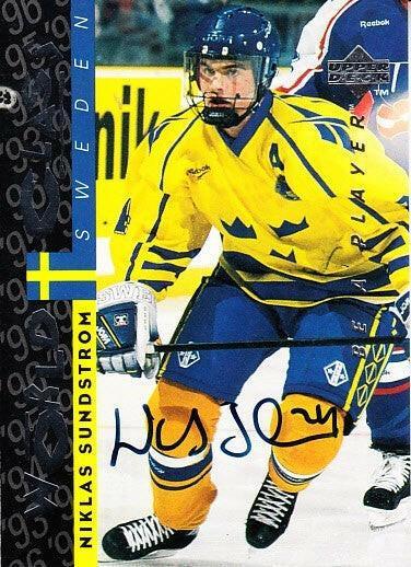 Niklas Sundstrom certified signed Sweden 1995-96 Be A Player card - AutographsForSale.com