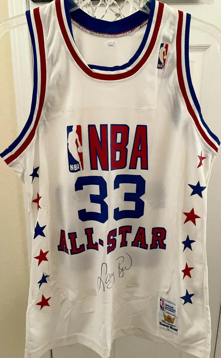 Larry Bird signed 80s NBA All-Star Sand Knit jersey JSA - AutographsForSale.com