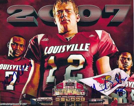 Harry Douglas and Mario Urrutia autographed Louisville Cardinals 8x10 photo - AutographsForSale.com