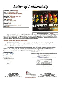 Matt Groening & Nancy Cartwright signed Simpsons Tapped Out 2016 SDCC poster JSA - AutographsForSale.com