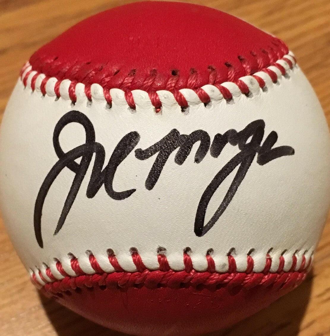 Joe Morgan signed Cincinnati Reds Leather logo Baseball JSA - AutographsForSale.com