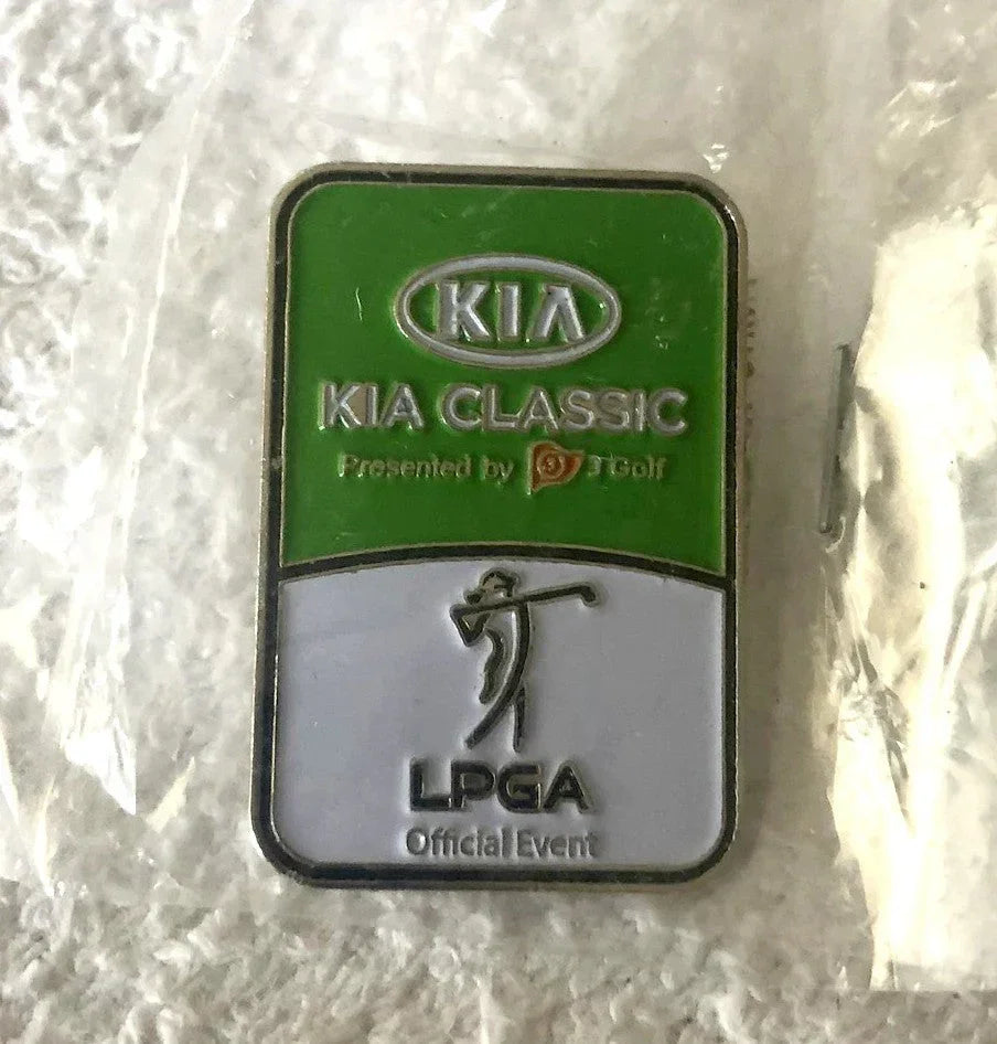 LPGA Kia Classic golf white & green pin - AutographsForSale.com