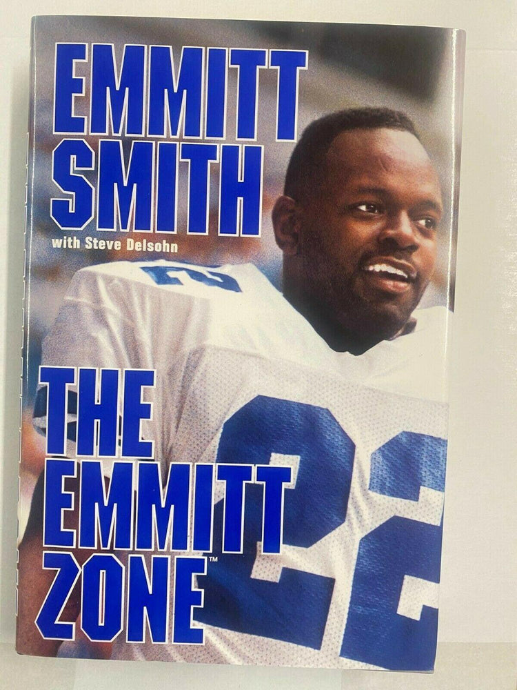 Emmitt Smith autographed Emmitt Zone hardcover 1st edition book JSA - AutographsForSale.com