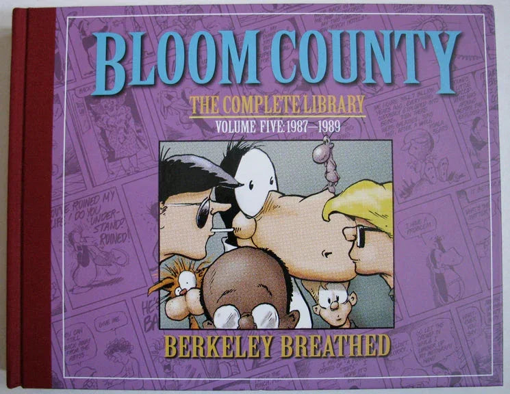 Berke Breathed signed Bloom County Complete Library Volume 5 book Bill Cat & Opus remarqued - AutographsForSale.com