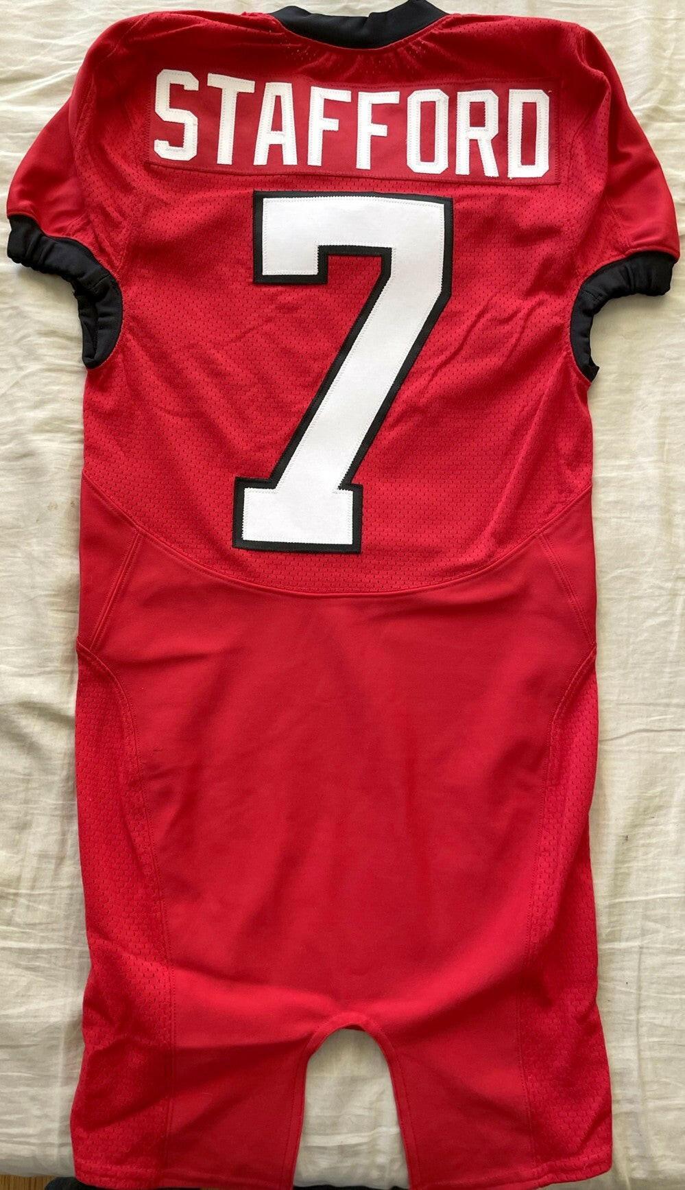 Matthew Stafford Georgia Bulldogs 2008 team issue Nike red game model jersey - AutographsForSale.com