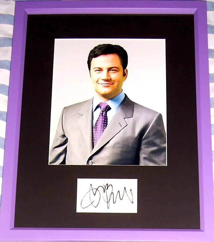 Jimmy Kimmel autograph framed 8x10 portrait photo JSA - AutographsForSale.com
